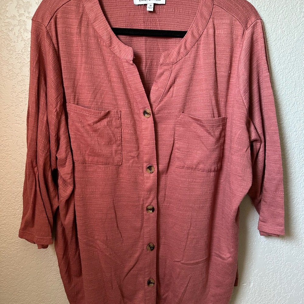 Stylish Mauve Button-Down Shirt